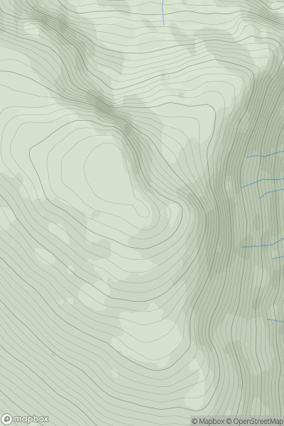 Thumbnail image for Meall a' Bhuiridh [Loch Linnhe to Loch Etive] showing contour plot for surrounding peak